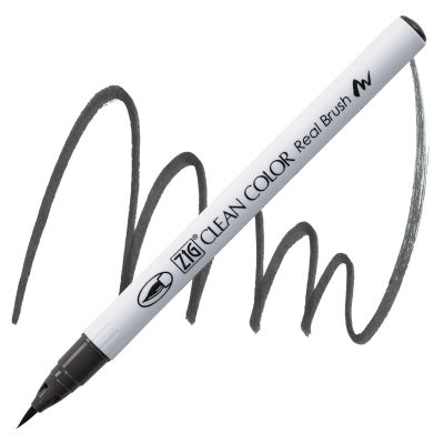 Kuretake Zig Clean Color Real Brush Pen - Cool Gray 6