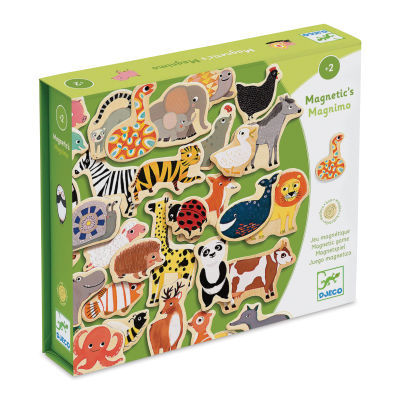 Djeco Magnetic's Magnimo Wooden Animal Magnets - Set of 36 (Package)
