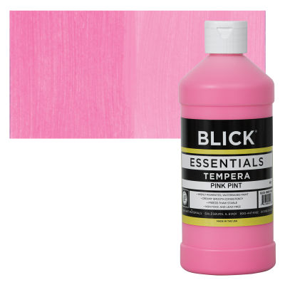 Blick Essentials Tempera - Pink, Pint with swatch