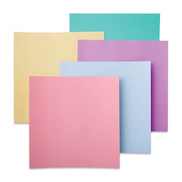 Open in modal - Cricut Smart Paper Sticker Cardstock - Pastels, 13" x 13", Package of 10 Sheets (Sheets out of packaging)