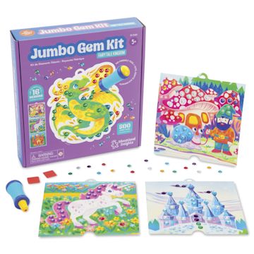 Open in modal - Educational Insights Jumbo Gem Kit - packaging with contents and finished examples