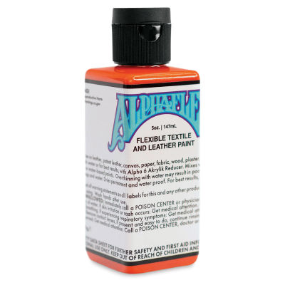 Alpha6 AlphaFlex Textile and Leather Paint - Vermilion, 147 ml, Bottle