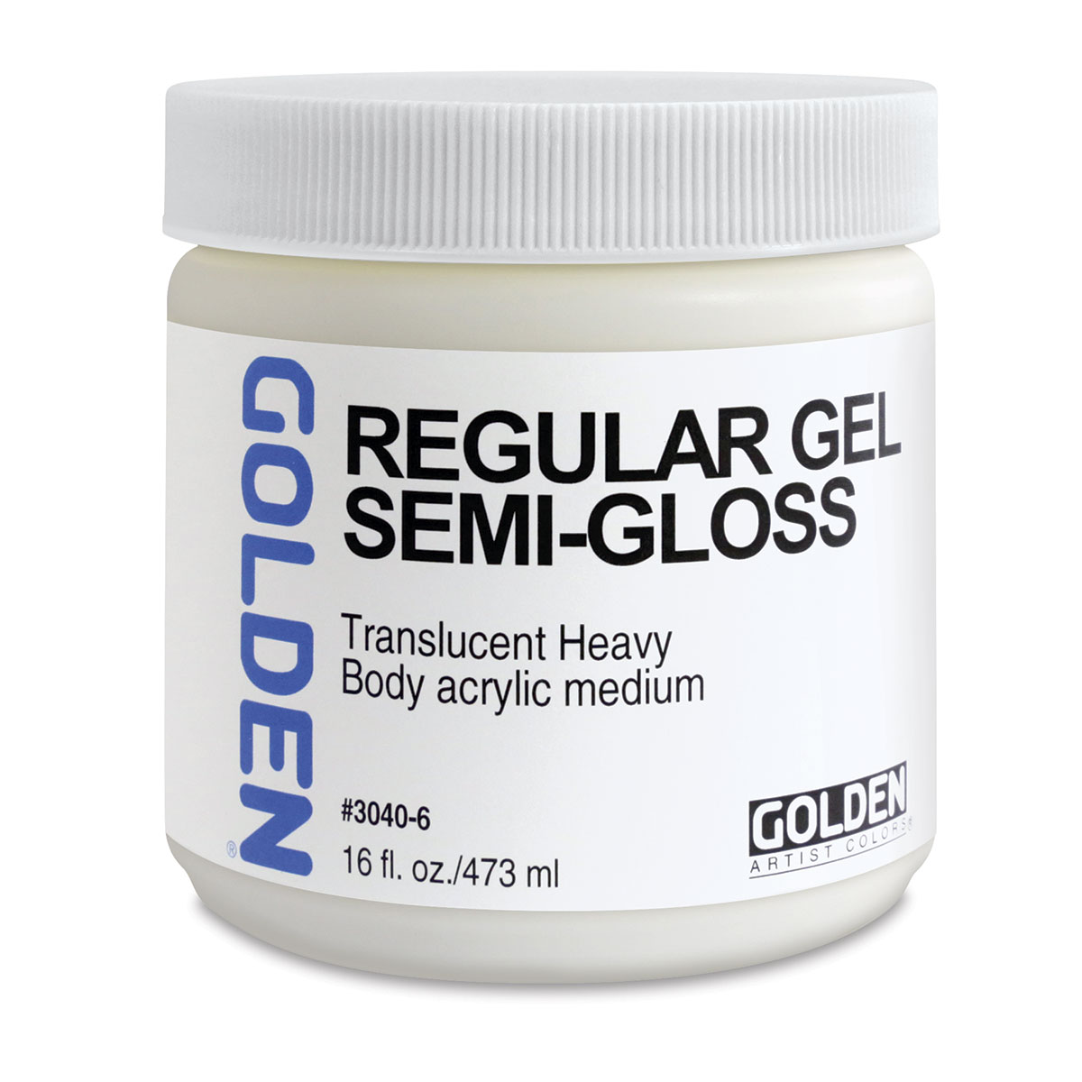 Golden Regular Acrylic Gel Medium - Matte, 32 oz jar