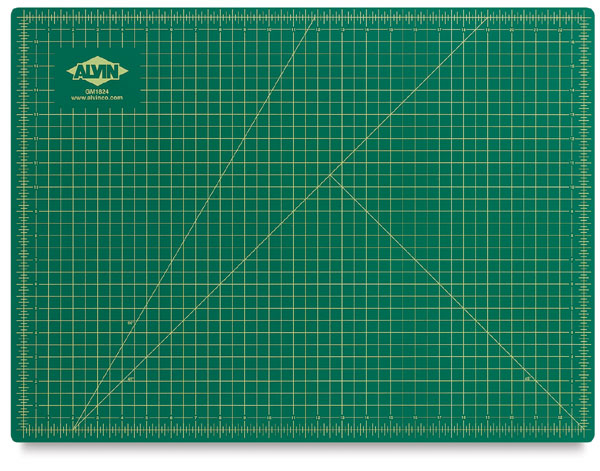 Alvin Cutting Mat Professional Self-Healing 36x48 Model GBM3648 Large, Green/Black Double-Sided, Gridded Rotary Cutting Board for Crafts, Sewing