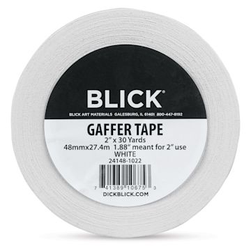 Open in modal - Blick Gaffers Tape - 2" x 30 yds, White (Front of packaging)