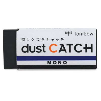 Tombow Mono Dust Catch Eraser - Front view of Dust Catch with label
