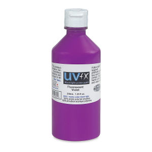 Tri-Art UVFX Black Light Poster Paint - Fluorescent Violet, 250 ml
