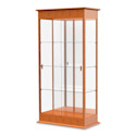 Waddell Varsity Series Display Case - 36" x 77", Cherry Oak, Mirror Back