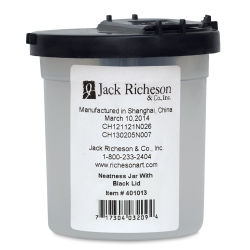 Richeson Neatness Jar - 8 oz, Extra Jar with Black Lid