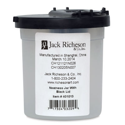 Richeson Neatness Jars - Front of Black lidded Jar