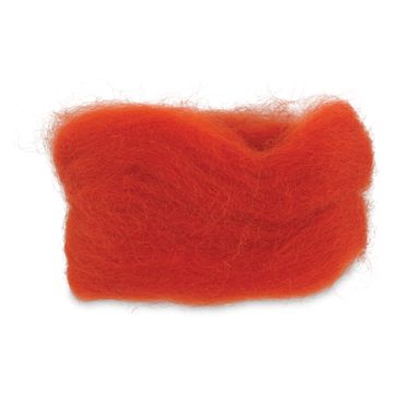 Open in modal - Wistyria Editions 100% Wool Roving - Pumpkin, 14"