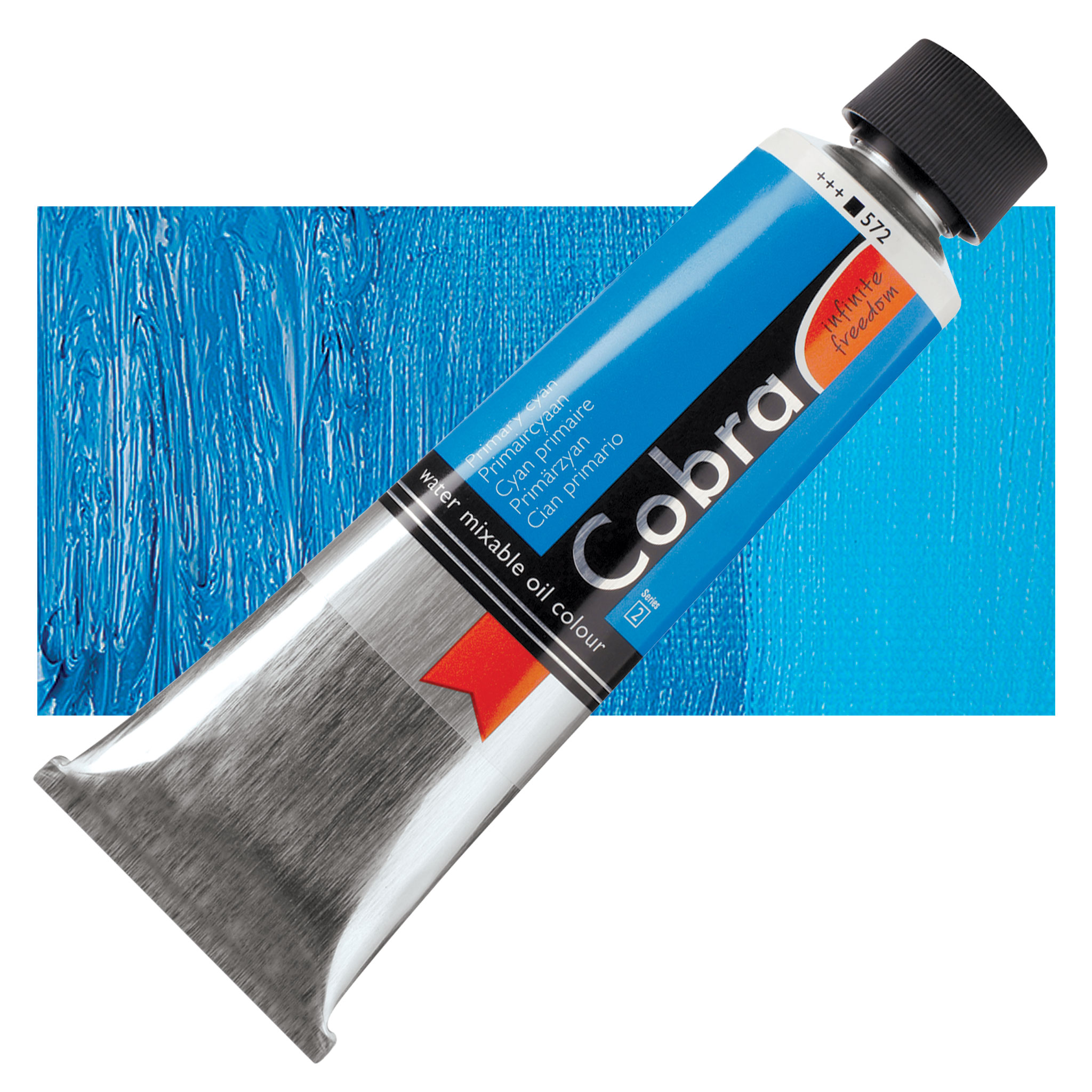 Cobra Artist Water Mixable Oil Paint Primary Cyan, 150 ml tube