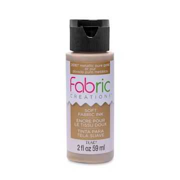 Open in modal - Plaid Fabric Creations Soft Fabric Ink - Metallic Gold, 2 oz