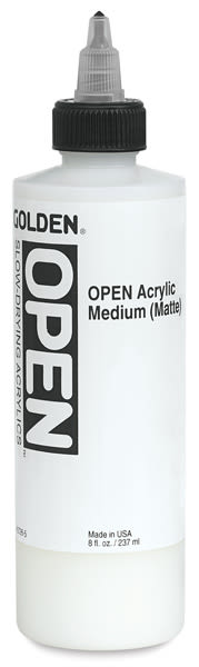 Golden Open Acrylic Mediums- 8 oz bottle of Matte Medium shown