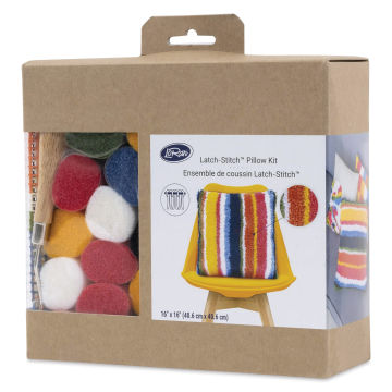Loran Latch-Stitch Pillow Kits - Bright Stripes, 16" x 16"