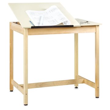 Open in modal - Diversified Spaces Drawing 30"H Table - 2 Piece Top, without Drawer