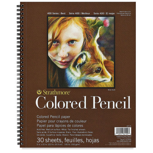Strathmore 400 Series Colored Pencil Pad - 12 x 9, 30 Sheets, 100 lb