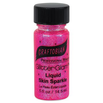 Open in modal - GlitterGlam Liquid Skin Sparkle - Front view of Pink Passion bottle