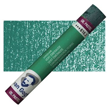 Open in modal - Van Gogh Oil Pastel - Viridian 616.3 oil pastel and swatch