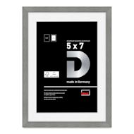 Deha Design Tribeca Frame - Gray, 5" x 7", 4" x 6" Mat with Easel Back
