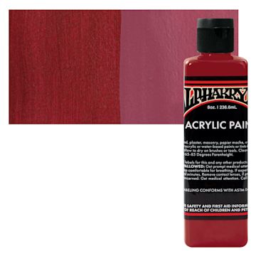 Open in modal - Alpha6 Alphakrylic Acrylic Paint - Brick Red, 8 oz bottle and swatch