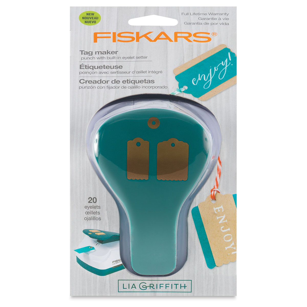  Fiskars Simple Tag Maker with Built-in Eyelet Setter