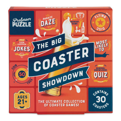 Professor Puzzle Big Coaster Showdown Game (Front of packaging)