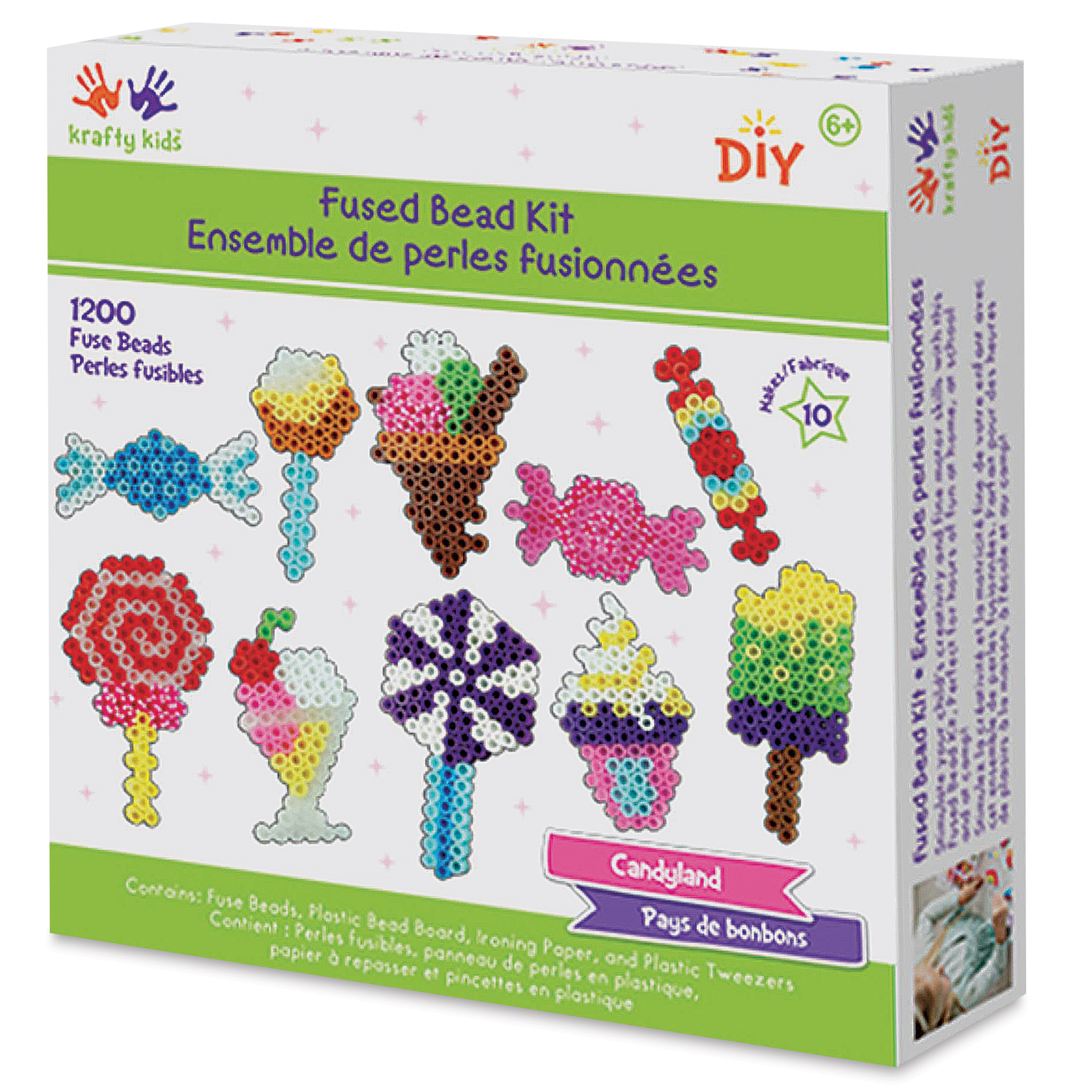 Kit perles en plastique multicolore