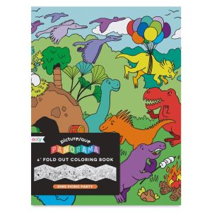 Picturesque Panorama Coloring Book, Dino Picnic Party