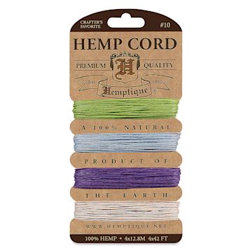 Open in modal - Hemptique Hemp Cord Card - Spring Colors, 120 ft, 10 lb