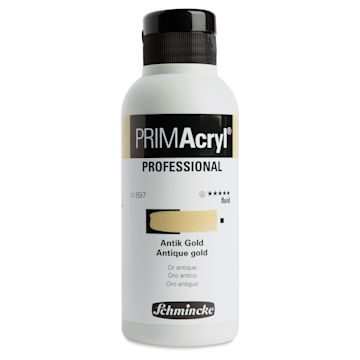 Open in modal - Schmincke Primacryl Professional Fluid Acrylic - Antique Gold, 250 ml bottle