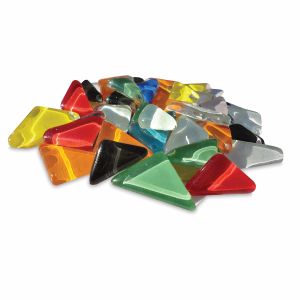 Crafter's Cut Crystal Angles Mosaic Tiles - Assorted Colors, 1 lb