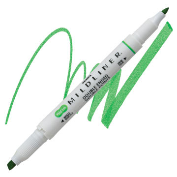 Dual ended highlighter Mildliner - Zebra - Fluorescent Blue Green