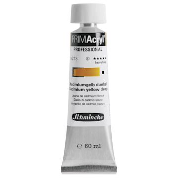 Open in modal - Schmincke Primacryl Professional Acrylic Paint - Cadmium Yellow Deep, 60 ml Tube