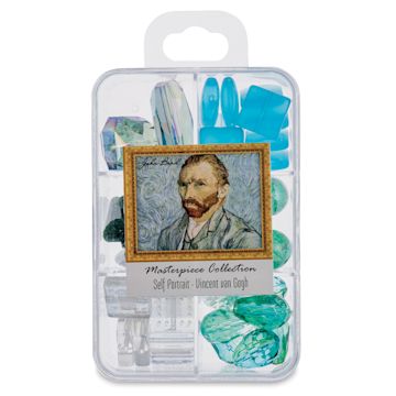 Open in modal - John Bead Masterpiece Collection Glass Bead Box - Self Portrait/Vincent van Gogh (Front of packaging)