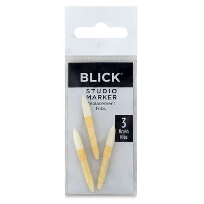 Blick Marker Nib Replacements - Front of 3 pc Brush Nib package
