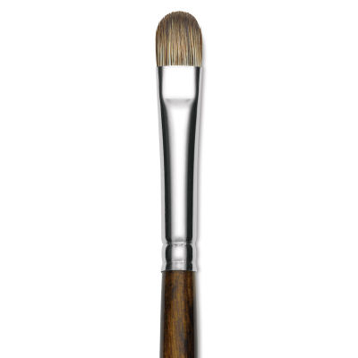Silver Brush Monza Synthetic Mongoose Artist Brush - Long Handle, Short Filbert, Size 10 (close up)