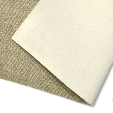 Open in modal - Artfix Linen Canvas Roll - 85" x 5 1/2 yd , Double Universal Acrylic Primed, Medium Texture, close-up of canvas