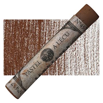 Open in modal - Sennelier Soft Pastel - Burnt Sienna 457 pastel and swatch