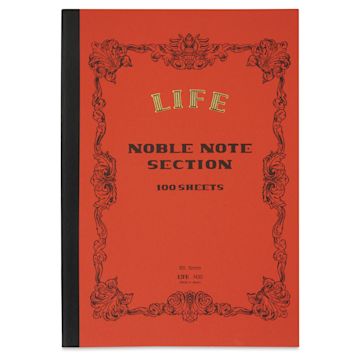 Open in modal - Life Noble Notebook - 7" x 10", B5, Orange, Grid, front cover