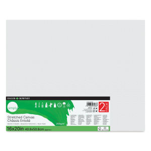 Daler-Rowney Simply Stretched Cotton Canvases - Pkg of 2, 16" x 20" (front)