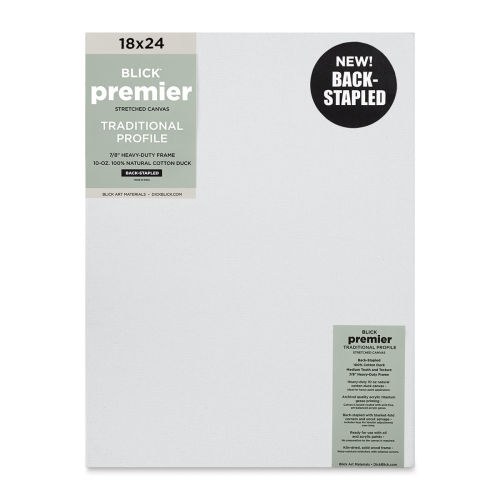 Blick Premier Cotton Canvas - Back-Stapled, 7/8 Traditional Profile, 18 x  24