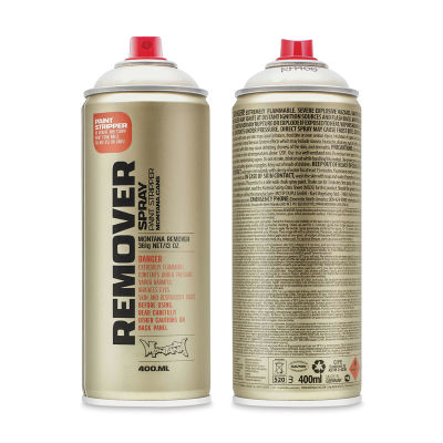 Montana Paint Remover Spray - 400 ml (Front and back of spray can)