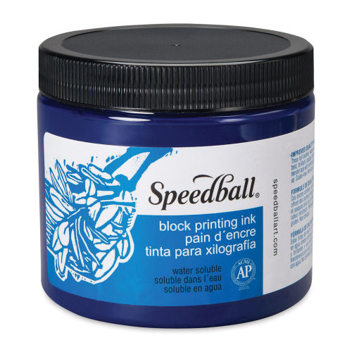 Speedball Water-Based Block Printing Ink - Process Cyan, 2.5 oz