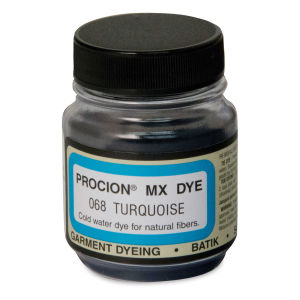 Jacquard Procion MX Fiber Reactive Cold Water Dye - Turquoise, 2/3 oz jar