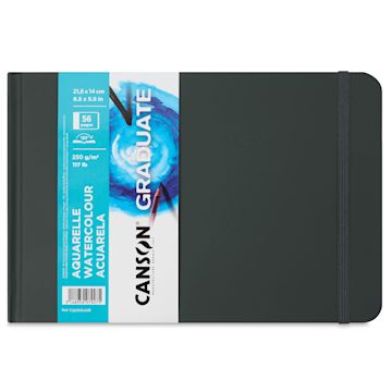 Open in modal - Canson Graduate Watercolor Book - Front cover of the 8-1/2" x 5-1/2" pad