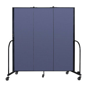 Screenflex Portable Room Dividers - 6 ft, Bright Blue, 3 Panel