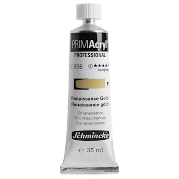 Open in modal - Schmincke Primacryl Professional Acrylic Paint - Renaissance Gold, 35 ml Tube