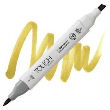 Open in modal - ShinHan Touch Twin Brush Marker - Brown Grey BR104 marker and swatch