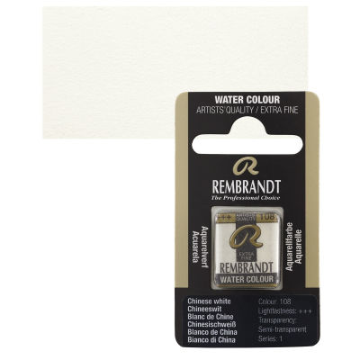 Rembrandt Watercolor Half Pan - Chinese White